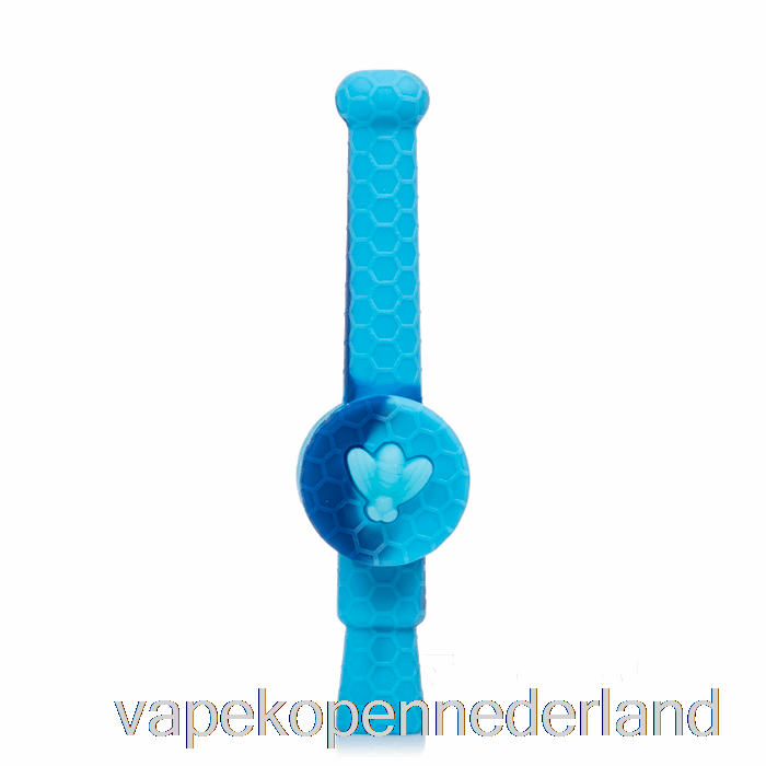 Vape Nederland Stratus Reclaimer Honingdipper Siliconen Schar Stro Marmer Blauw (babyblauw / Blauw)